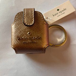 kate spade  Airpod Keychain Rose Gold Metallic